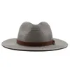 Bred Brim Summer Fedora Jazz Cap Straw Panama Hats för män Kvinnor Beach Caps7707330