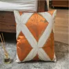 45x45 travesseiro decorativo capas de alta precisão Jacquard Cushion Cover Luxury Orange Throw travesseiros de almofadas de casa Decoração de casa cojines 210401