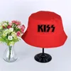 Cloches kiss logo chapeau d'été femmes hommes panamé godet hockey signe design plate soleil de pêche pêcheur