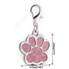 Lovely Personalized Dog Tags Engraved Dog Pet ID Name Collar Tag Pendant Pet Accessories Paw Glitter Personalized Dog Collar Tag DAL48