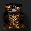 Conjuntos de roupas de cama para camas de impressão 3D Design de animais Capas de covers de quadro Capas de edredom e travesseiros