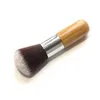 Wood home Handle Makeup Foundation Brush Bamboo Round Top Brushes Multifunction Powder Blusher CosmeticTools