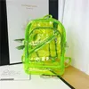 Nette Klare Transparente Frauen Rucksäcke PVC Gelee Farbe Student Schulranzen Mode Ita Teenager Mädchen Taschen Für Schule Rucksack Neue Y1105