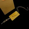 Europe America Fashion Style Lady Women Gold/Silver/Rose Color Hardware Letter Tassels Long Pendant Necklace