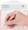 DIY Pen Marble Crystal Ballpoint Pens Handmade Self-Assembling Sand Shell Glitter Foating