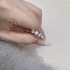 Eternity 5mm Moissanite Ring 100% Originele 925 sterling zilveren Party Wedding band Ringen voor Vrouwen Fine Engagement Sieraden