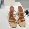 Sandali da donna estivi di alta qualità Pantofole con tacco a fascia stretta in vera pelle Designer di lusso nuovissime scarpe da donna con zeppa di grandi dimensioni