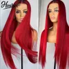 Syntetisk Ingen Lace Frontal Wig Brasiliansk Straight Simulation Human Hair 150% Densitet Brun / Blå / Grön / Rosa Paryk för Kvinnor Pre Plocked