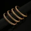 Bracciale S Arabia color oro semplici braccialetti vuoti per le donne Africa Dubai gioielli etiope matrimonio sposa regalo2036066