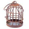 Decorative Objects & Figurines 1pc 1:12 Scale Metal Bird Cage With Birdcage Dollhouse Miniature Garden Ornaments