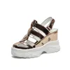 Women Sandals Gladiator Summer Shoes Wedges Open Toe Platform 6CM High Heel Woman Beach Sneakers
