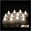 Bougies Décor Jardin Batterie Alimenté LED Bougie Lampe 4 Couleur Flamme Clignotant Thé Lumière Maison De Mariage Fête D'anniversaire Décoration Cadeau Drop Deli