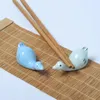Bacchette 1PC Stile giapponese Ceramica a forma di anatra Poggia bacchette Decorazione Forniture da tavola per la casa fai-da-te