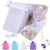 100pcs / lot smycken väska bröllopsgåva Organza väskor med dragskoförpackningar påsar till jul baby shower