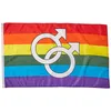 3x5fts 90x150cm Flagi Philadelphia Phily prosto sojusznik LGBT Rainbow Gay Pride Flag