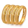 Bracelet Wave Ethiopian 4pcs/lot Dubai Wedding Bangles for Women Arab African Gold Color Jewelry Middle East Gifts4Z6Z