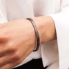 Matt yta borstat rostfritt stål tomt manschettbangle 4 färger armband smycken gåvor för man och kvinnor Q0719