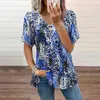 女性用Tシャツのハラジュク女性ヒョウ柄vネック半袖トップシャツカジュアルルーズティー審美的なグラフィックティーシャツフェム2022