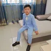 School uniform Dress boys Formal Birthday Suits Weddings Blazer Pants 2Pcs Kids Gentleman Party Child Clothing Sets F64 211025