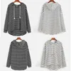 Zogaa mode kvinnor hoodies damer stripe tryckta sweatshirts casual streetwear lös plus storlek kvinna hooded pullover 210927