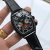 2021 Casual horloge heren horloges Mechanisch Automatische horloges Top Grote cijfers Wijzerplaat Kalenderweergave Lederen band Beste cadeau