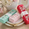 (100 pieces/lot) Flower Box Packing Roll Wedding Invitation Card Customize Print Red Pink Teal Scroll Cards XQ1605