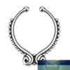 1 Pcs Stainless Steel Fake Nose Ring Clip On Septum Piercing Faux Hoop Indian Nose Ring Pircing Nose Punk Body Piercing Jewelry