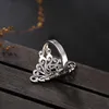 Anneaux de mariage Bijoux argent grande fleur pour femmes cadeaux de noël anneau ouvert réglable dames Boho Bijoux Anillos