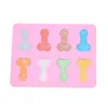 Silicone Ice Mold Funny Candy Biscuit Ice Mold Tray Bachelor Party Jelly Chocolate Cake Mold Household 8 Holes Baking Tools Mould F0623W2