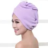 Hair Turban Towel Women Super Absorbent Shower Cap Quick-drying Towels Microfiber HairDry Bathroom HairCap Cotton 60*25cm WLL848