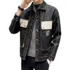 Spring Jacket Men's Casual Slim Coats Lapel Big Pocket Streetwear Hip Hop Jacket Spring Autumn Outerwear Male Clothing 210527