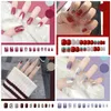 Mode 24 pcs Set Faux Ongles pour Femmes Filles Conseils Floraison Recyclable Faux Ongles Accessoires Manucure Outils