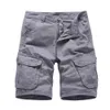 Hommes Shorts Summer Multi-Poches Cargo Shorts Hommes Shorts de travail Casual Coton Pantalon court Pantalon Mode Vêtements Mâle Bermudas 210720