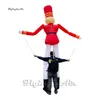 Outdoor Christmas Parade Performance Inflatable Nutcracker Soldier Puppet Suit 3.5m Walking Blow Up Cartoon Figure Balloon For Event