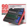 TKG 99 DSP 효과 믹서 8 채널 믹싱 콘솔 USB Bluetooth 성능 스테이지 사운드 O 스피커 SI-8UX5758776