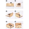 DIY Hand Crank Music Box Modelo 3D Madeira Puzzle Brinquedo Auto Assembly Montagem Artesanato Kit Adulto Kids Brinquedo Parent-Child Interactive Game