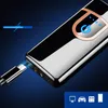 Creative Electric Tungsten USB Lighter Torch Jet Double Flame Butane Refillable Lighters with Gas Window Windproof Multifunctional