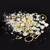 Metal Rhinestones for Nail Art Glitter Decorations Design Non Hotfix Stones Diamond AB Color Different Size Shape Jewelry