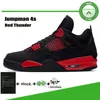 Jumpman Black Cat 4 4s Shimmer Мужские баскетбольные кроссовки День ветеранов Зеленый металлик Огненно-красный гром What The Neon Winterized Loyal Blue Pure Money Дизайнерские кроссовки