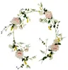 Guirlande de pivoine décoration de salle de mariage couronnes de roses artificielles fleurs décoratives pour la maison ornements de noël