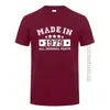 Moda Made In 1979 T-shirt da uomo in cotone divertente O collo regalo di compleanno 1979 T-shirt Top Tee Cool Mans Tshirt 210706