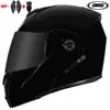 Vänd upp Full Face Motorcykelhjälm Modular Dual Lens Motocross Helmets Casco Moto Capacete för vuxna Man7913498