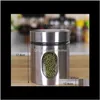 Housekeeping Organization Home Gardenkitchen Jar Sealed Household Glass Ered With Transparent Tea Miscellaneous Grain Storage Stainless Stee