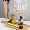 Ice Muddler Cocktail Fruit Squeezer Bar 8/10 Inch Stainless Steel Tool PP Head For Mojitos Margaritas Mint Drinks