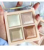 4 cores Highlighter Maquiamento duradouro contorno facial Shimmer Pó Iluminator Highlighter Palette