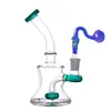 nouveau design verre bang narguilés conduites d'eau coloré capiteux petit barboteur bécher recycler la plate-forme pétrolière avec bol d'huile en verre de crâne et clou banger 1pcs