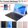 Отсоединить корпус клавиатуры для Huawei MediaPad T5 10 10.1 AGS2-L09 AGS2-W09 AGS2-L09 Клавича на крышке AGS2-W09 для Huawei T5 10.1 + пленка + ручка