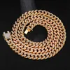 US7 13mm Miami Cuban Link Łańcuch Necklacessets Iced Out Out Crystal Dhinestones Hip Hop Naszyjniki dla Mężczyzn Kobiety Biżuteria X0509