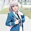 アニメDanganronpa千秋ナナミコスプレユニフォームジャケットシャツウィッグバッグフルセットコスプレコスチュームバックパックヘッドウェアシューズY0903