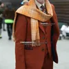 Garnitury męskie Blazers Winter Vintage Mężczyźni Brązowa wełniana mieszanka Tweeed Notch Kanapowa Blezer Vest Pants Slim Fit Trajes de Hom3123